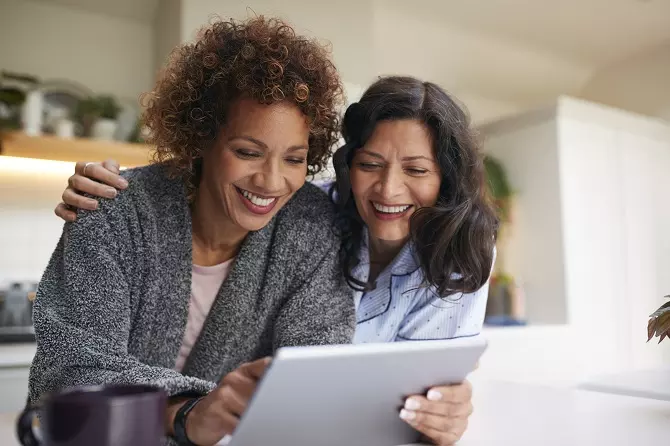 Women at computer